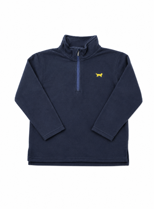 2T Jack Thomas Navy 1/4 Zip Puppy Logo