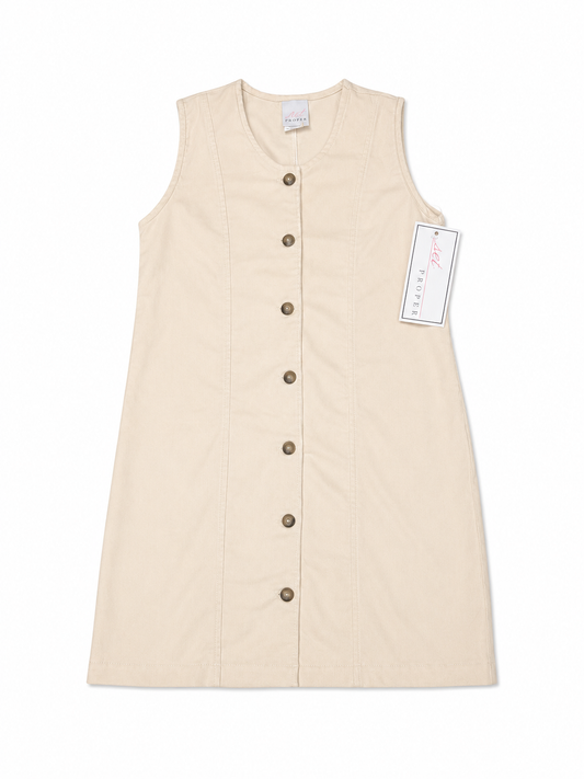 Set Proper Cream Cord Josie Jumper