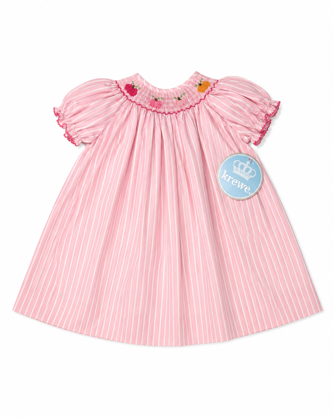 24M Krewe Pink Smocked Pumpkin Bishop Dress