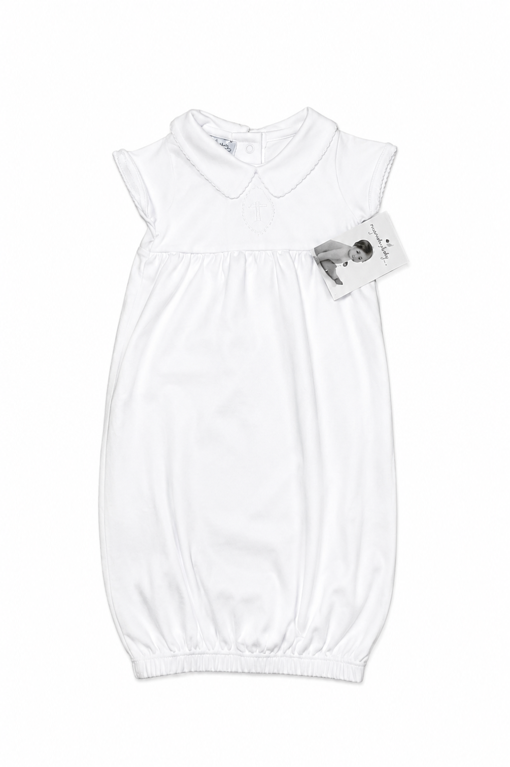 Magnolia Baby Blessed Cross Collared Gown