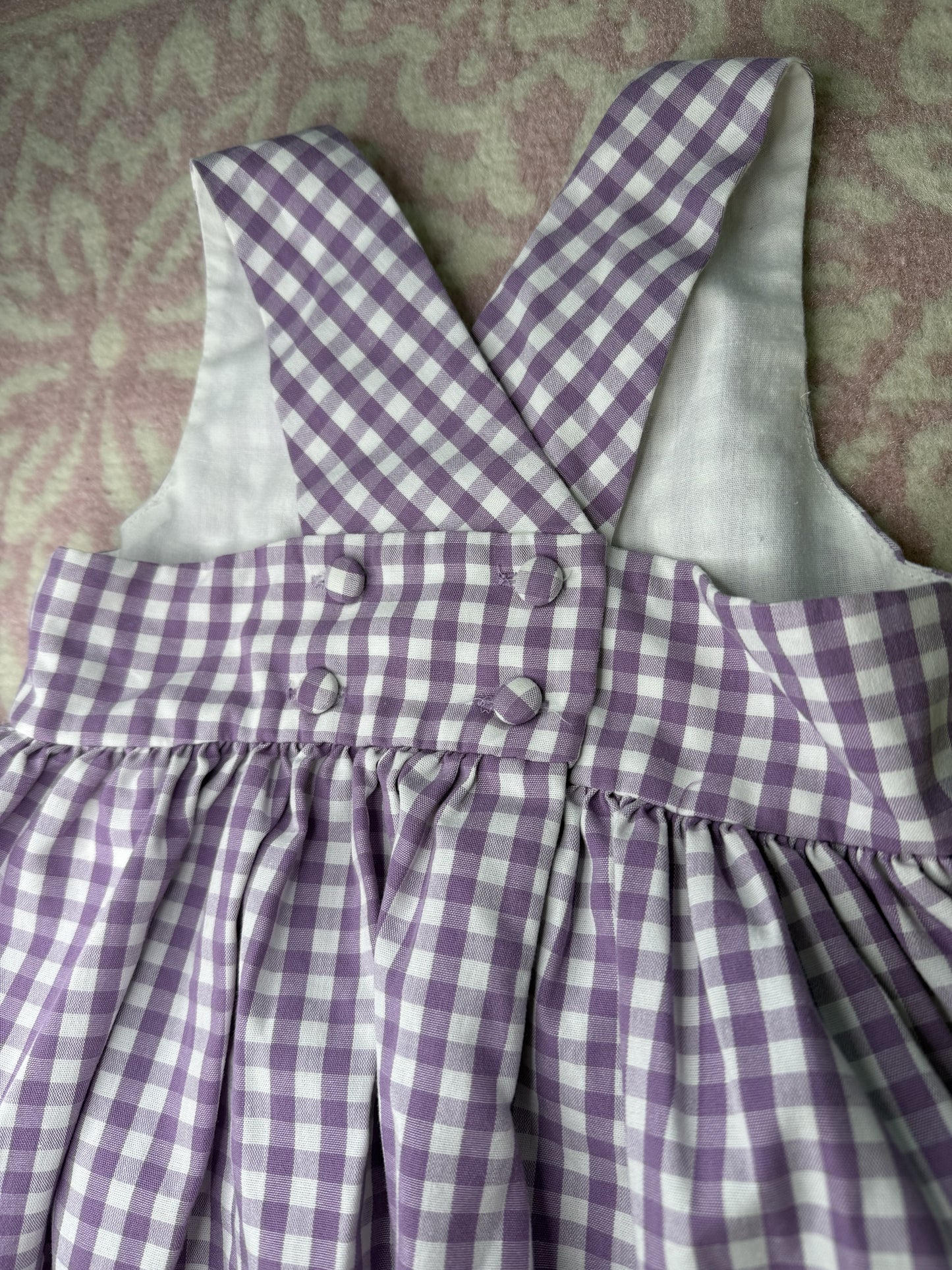 Sz 3/4 Kelly’s Kids Purple Gingham Dress