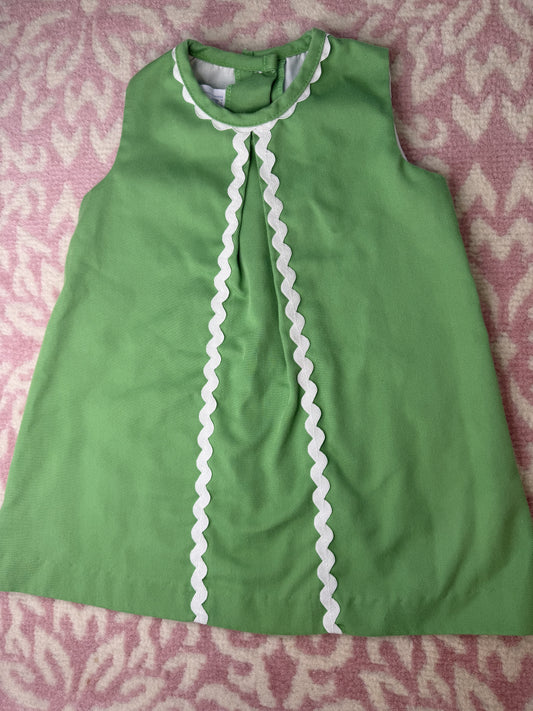 18M Little English Green Ric Rac Dress