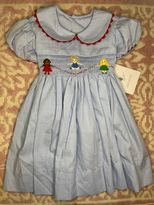 2T Remember Nguyen Smocked Juliette Dress in Girls Jumping Rope Back To School