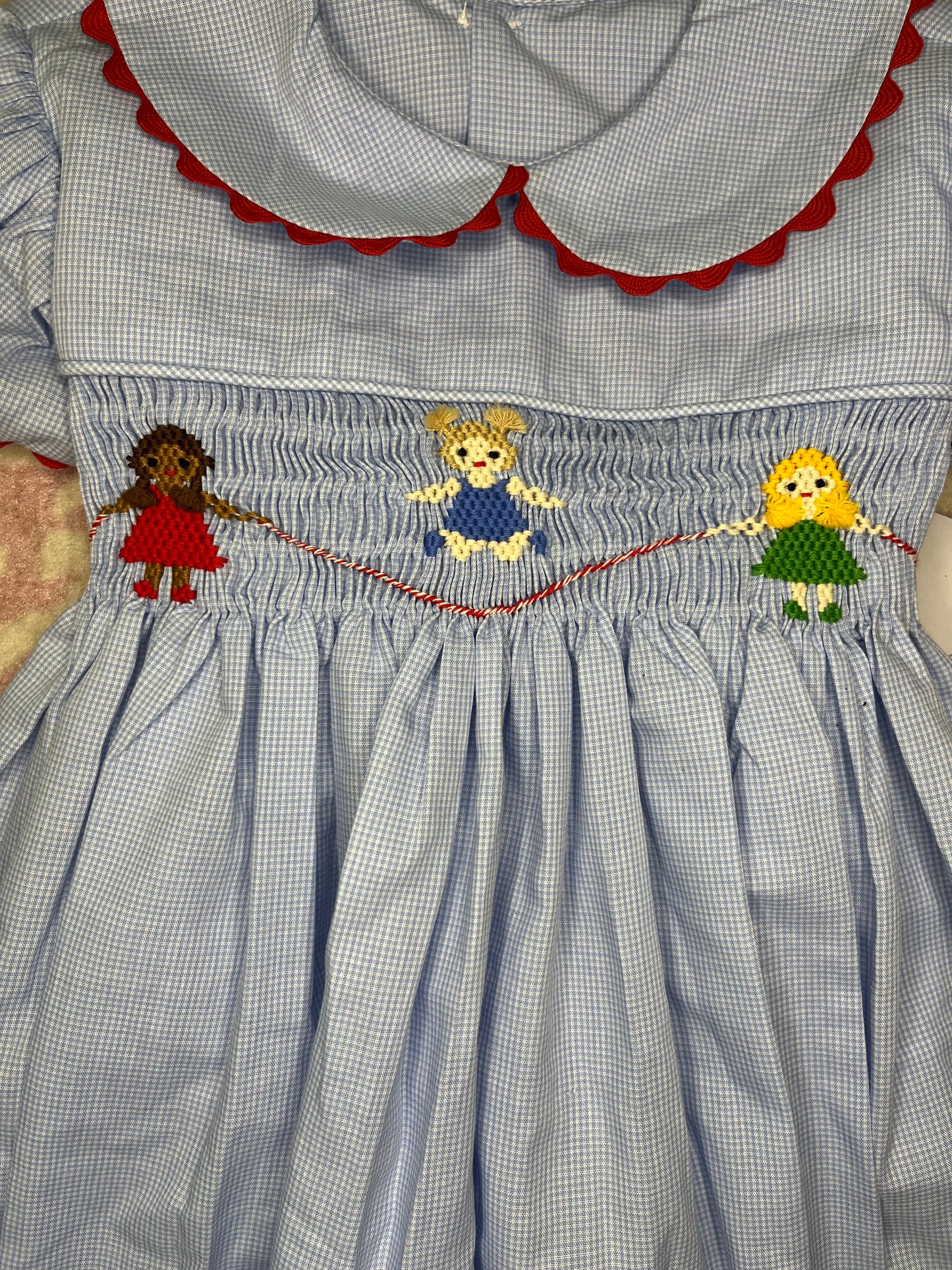 2T Remember Nguyen Smocked Juliette Dress in Girls Jumping Rope Back To School