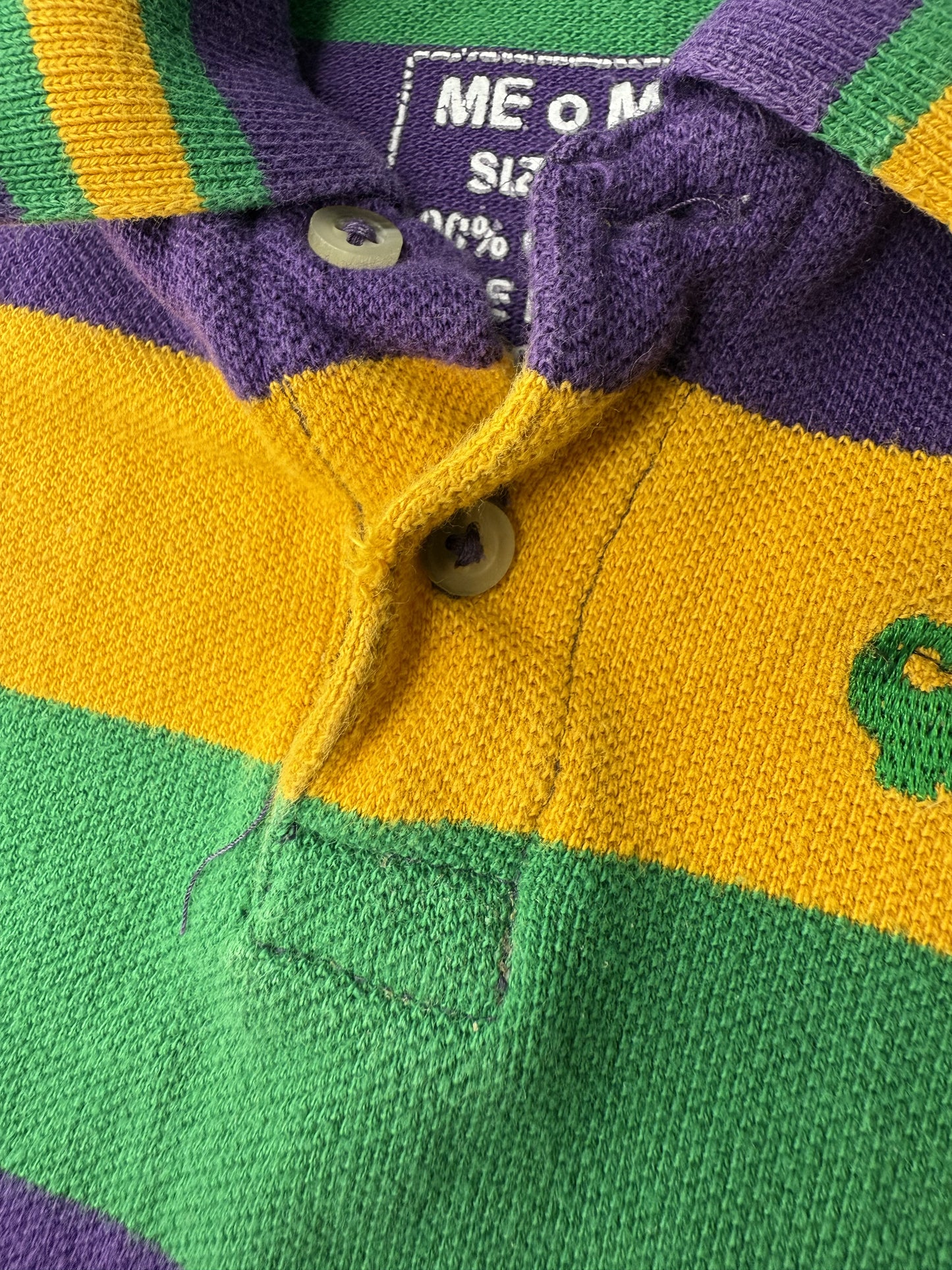 6M Me Me Mardi Gras Polo Romper