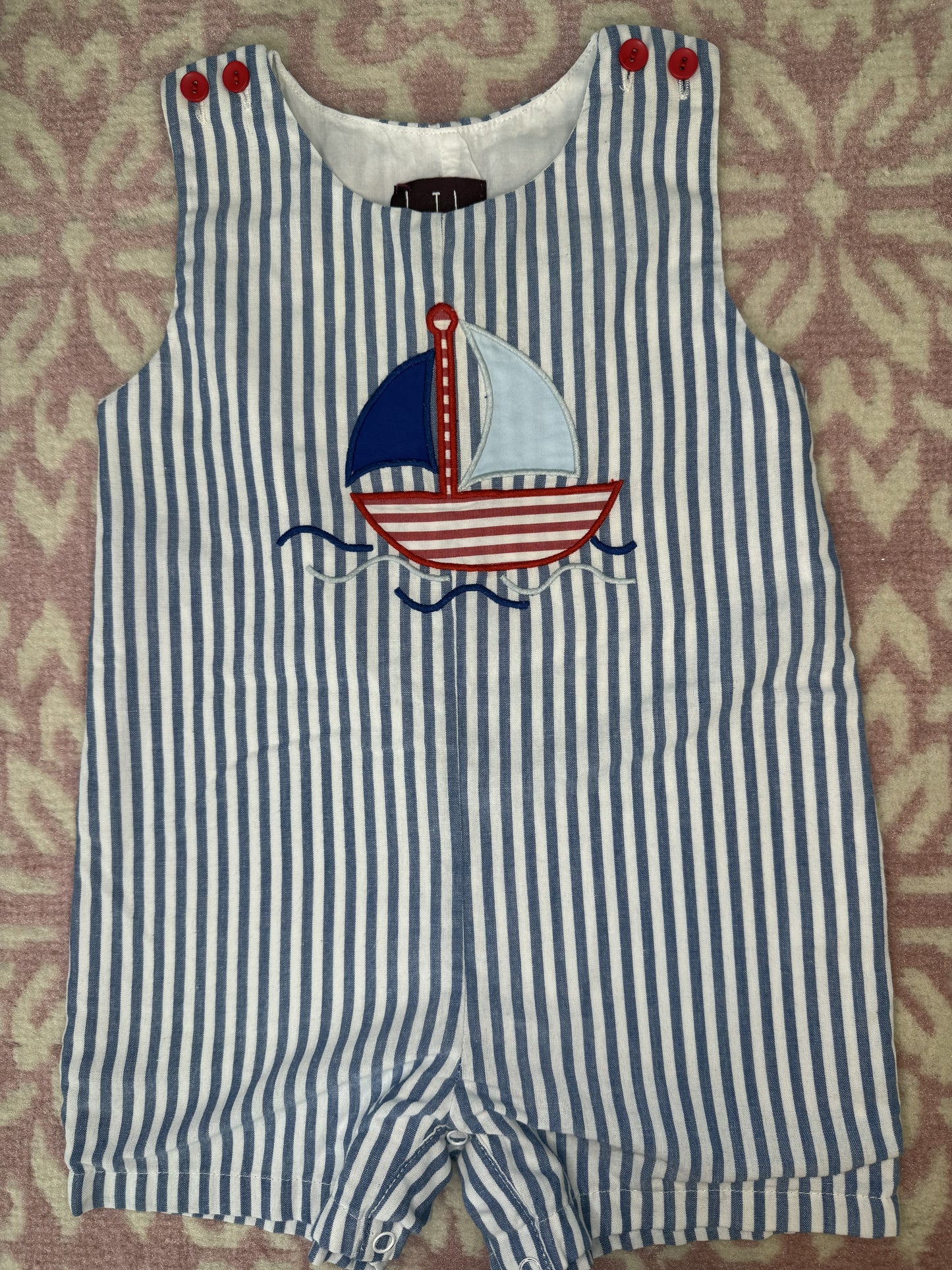 2T Lil Cactus Nautical Sailboat Appliqué Jon Jon