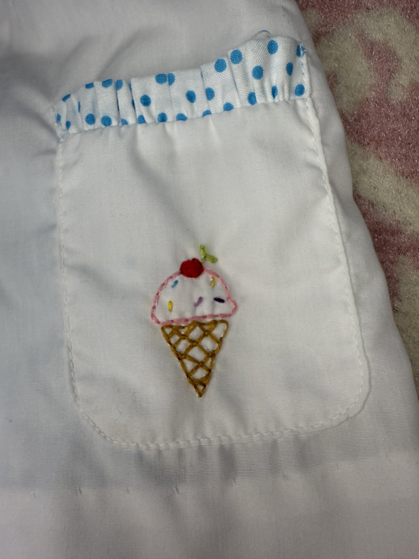 6M Krewe Ice Cream Embroidered Bloomer Set