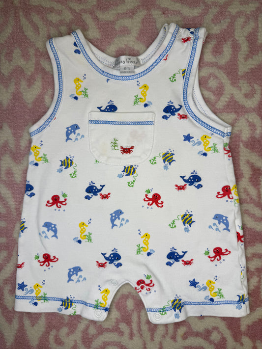 0/3M Kissy Kissy Sea Life Knit Romper