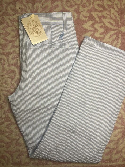 12 Prep School Pants in Breakers Blue Seersucker