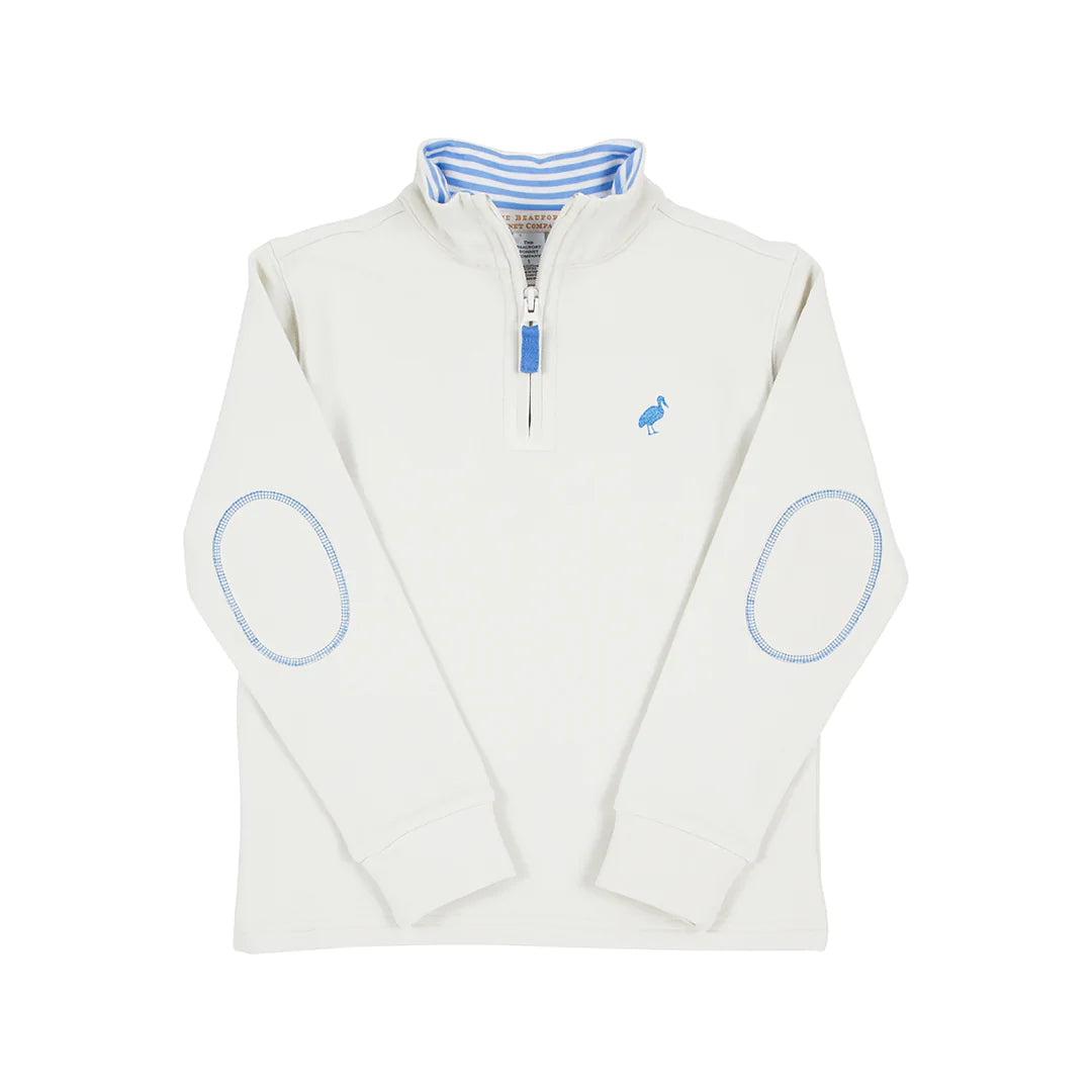 8 TBBC Haywood Half-Zip | Saratoga Stone w/Barbados Blue