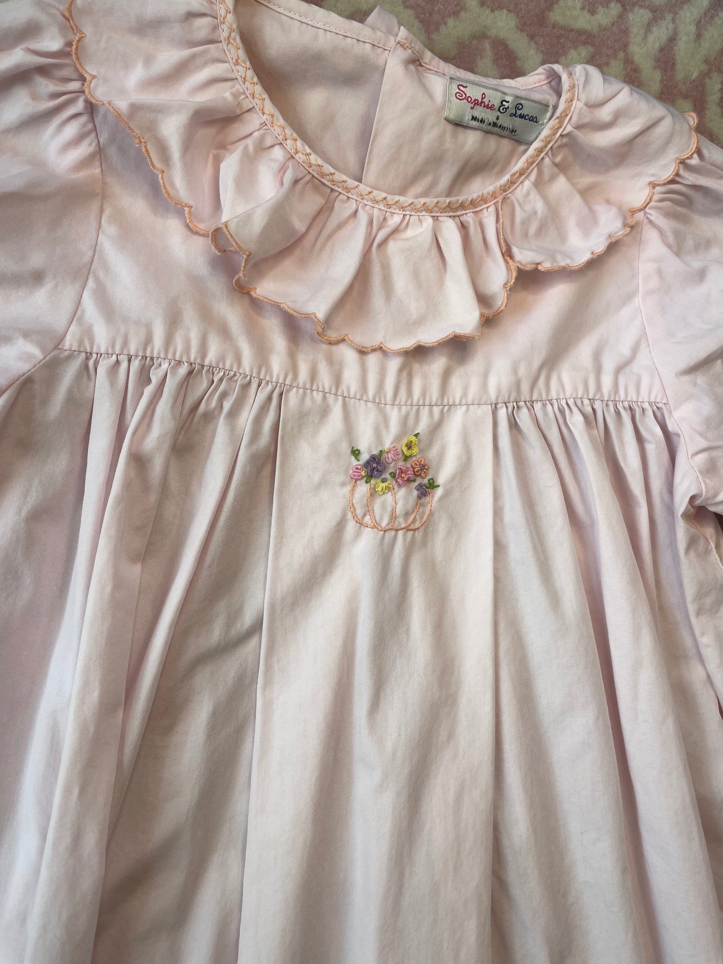 Sz 6 Sophie & Lucas Pumpkin Floral Dress