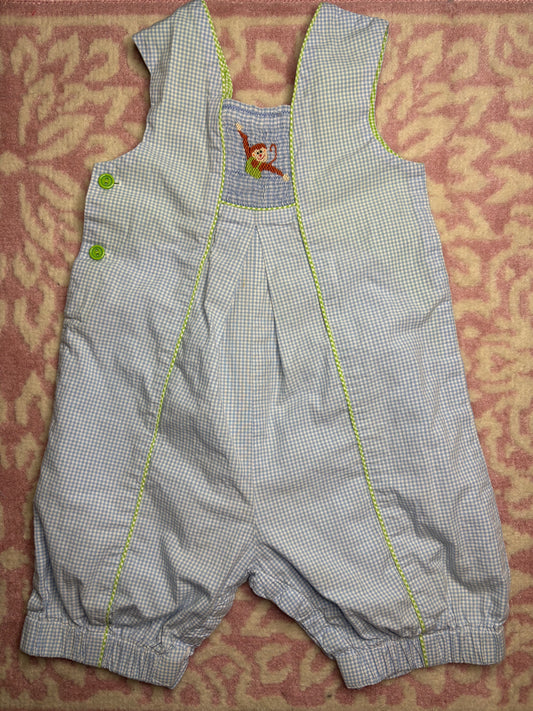 1 (12-18M) Beaux et Belles Smocked Monkey Jon Jon