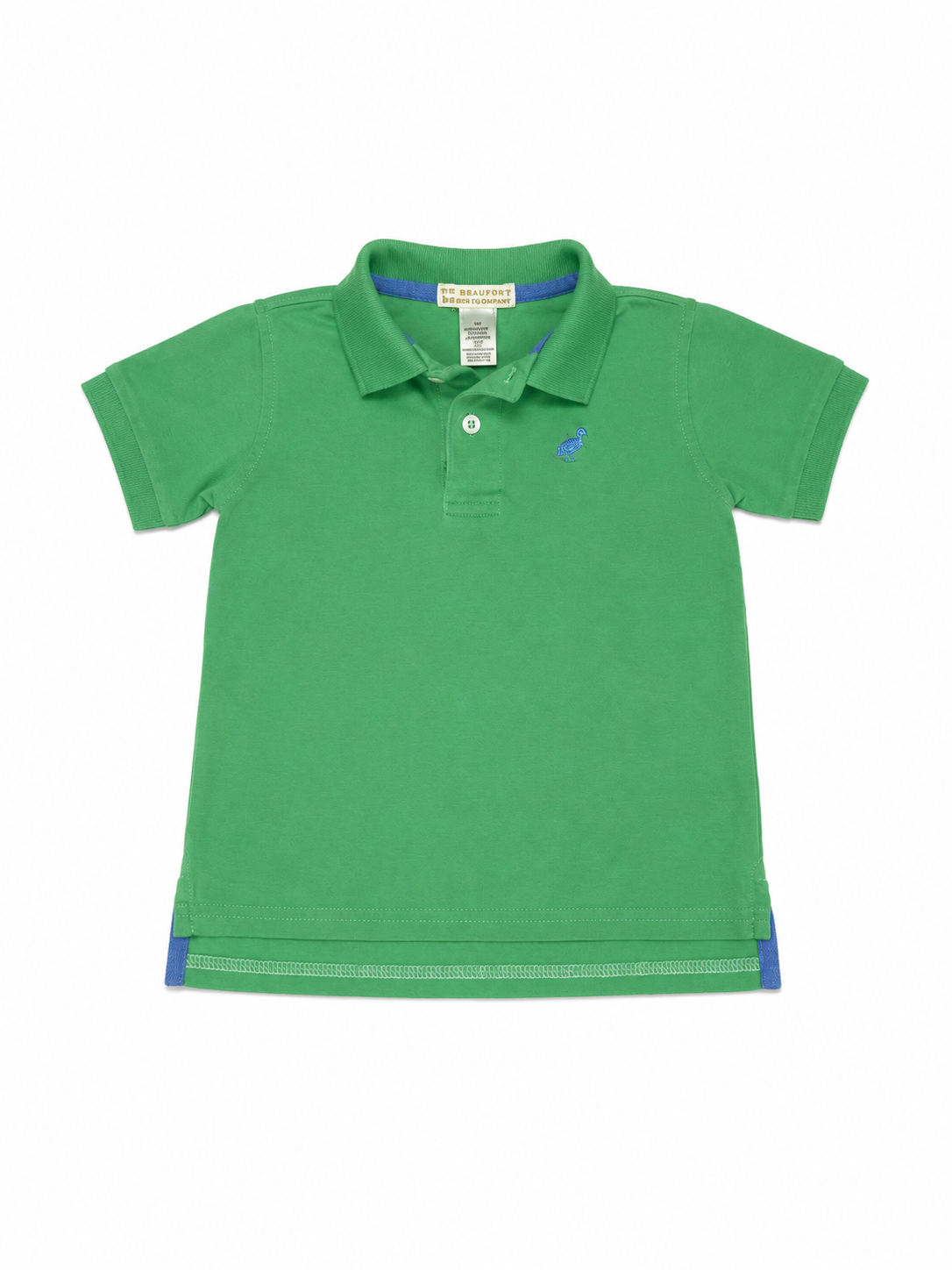 3T TBBC Prim & Proper Polo & Onesie - Kiawah Kelly Green With Barbados Blue Stork