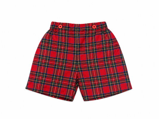 6 Sal & Pimenta Tartan Christmas Button Shorts