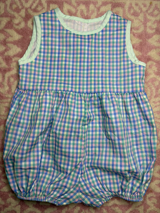 18M Mint Magnolia Fitz Bubble in Quail Hollow Check and Madison Park Mint