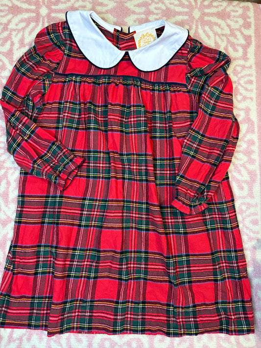 6 TBBC Red Tartan Plaid  Dress in Maerin Fritz Frock