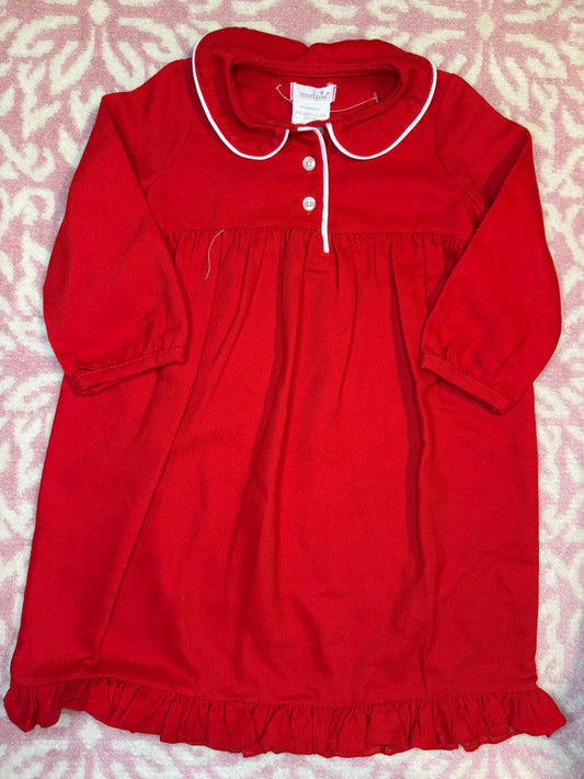 12/18M Mudpie Red Nightgown