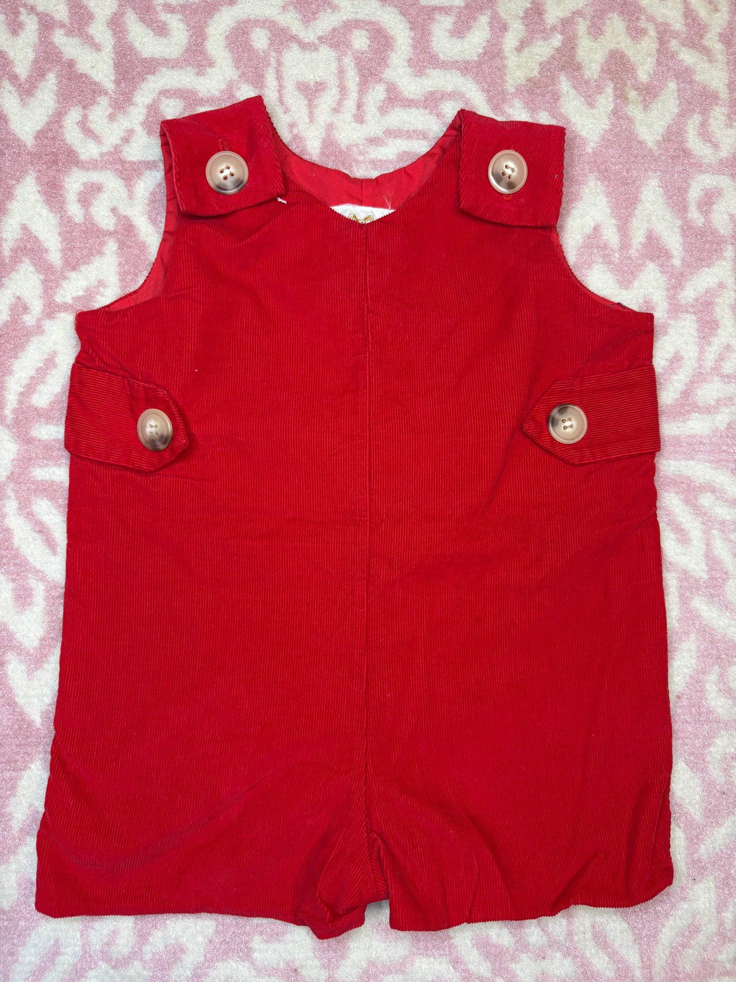 0-6M TBBC Jack Keene Jon Jon In Cambridge Red Corduroy