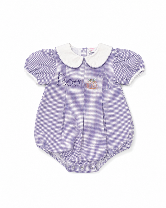 24M Stitchy Fish “Boo” Lavendar Petite Gingham Bubble