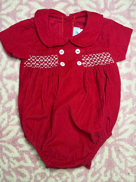 3M Bella Bliss Red Cord Bubble with White Smocking and Double Buttons