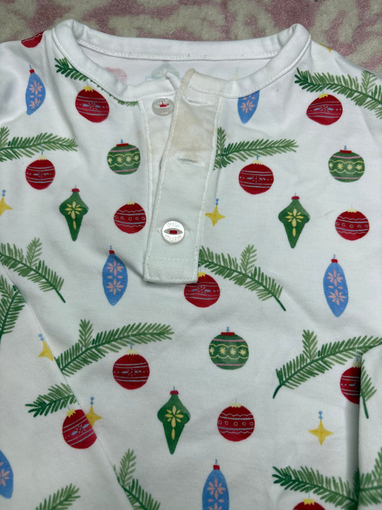 4 Little English Ornament Pajama Set