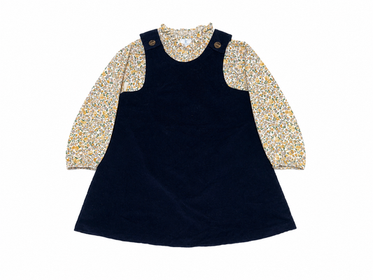 7 TBBC Nantucket Navy Cord Blouse + Little English Floral Blouse