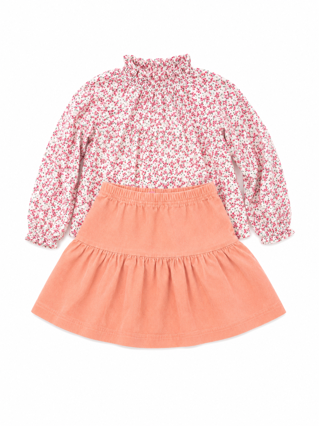 4/6 Bisby Floral Ruffle Cord Skort Set