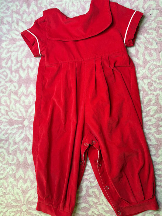 24M Mom & Me Red Cord Bib Collared Longall