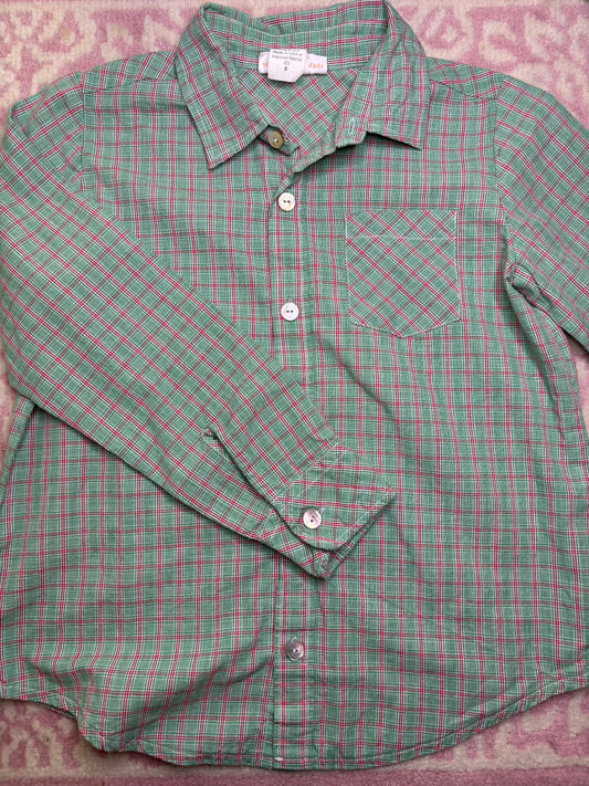 12 Hannah Kate Christmas Plaid Button Down