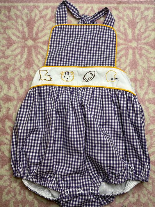3T Southern Saturday by Remember Nguyen LSU Embroidered Sunsuit