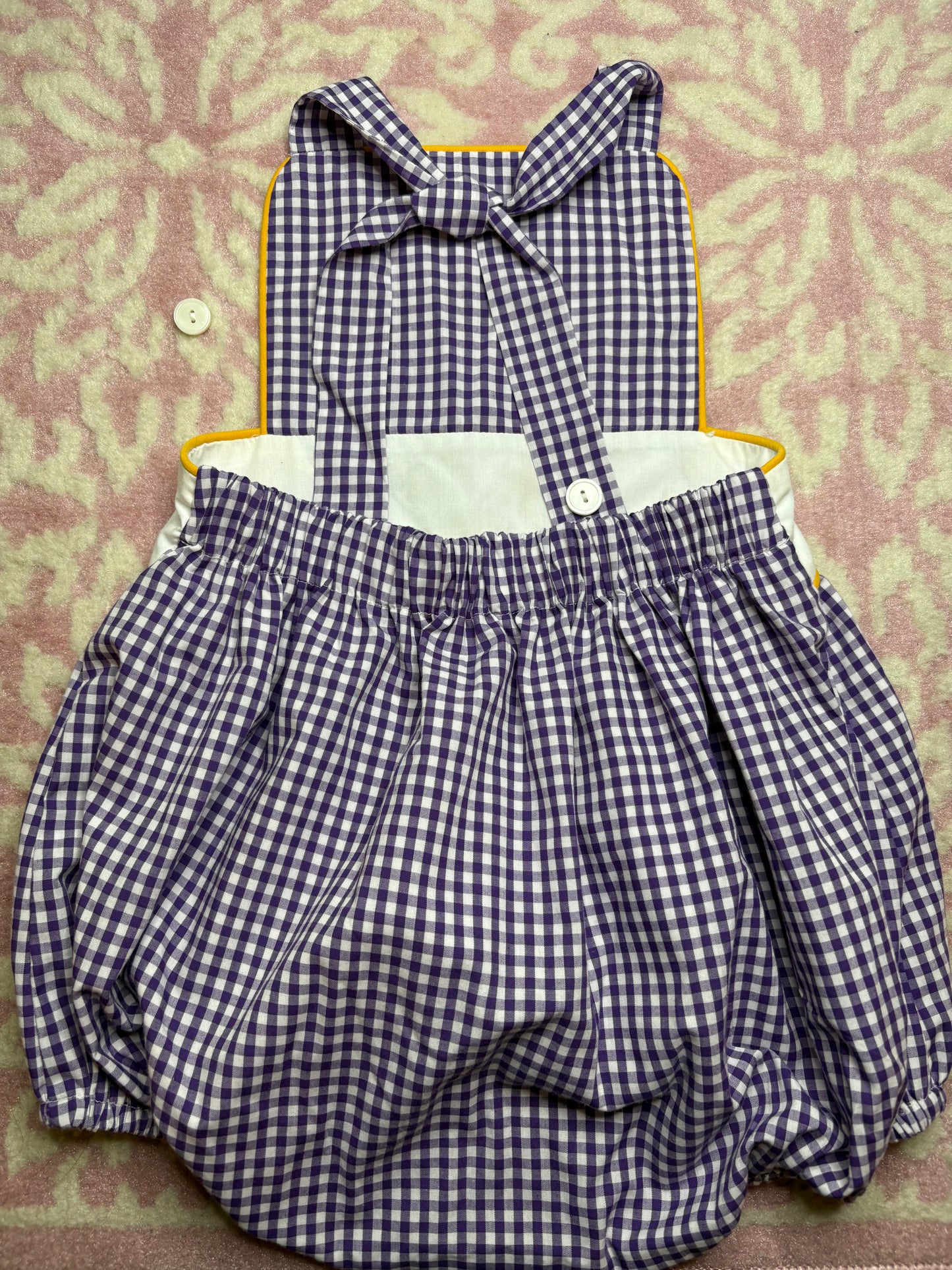 3T Southern Saturday by Remember Nguyen LSU Embroidered Sunsuit