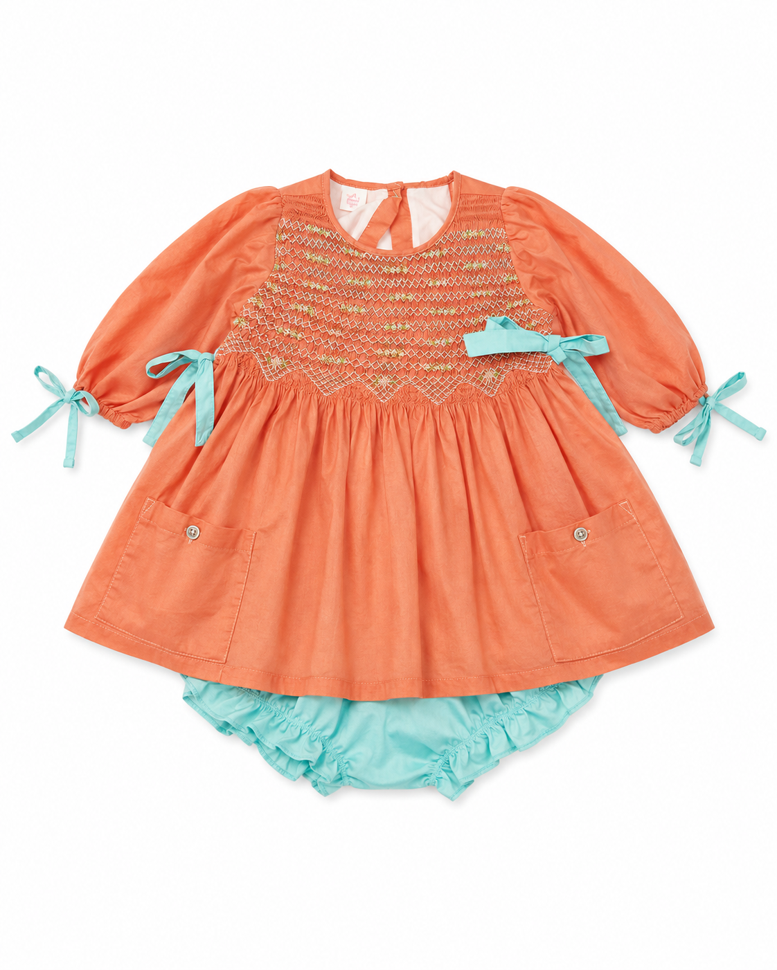 5 WDW Fall Smocked Bow Short Set