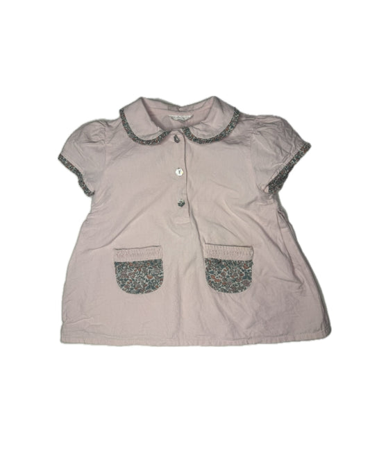 2T Dondolo Floral Pocket Ruffle Pink Dress