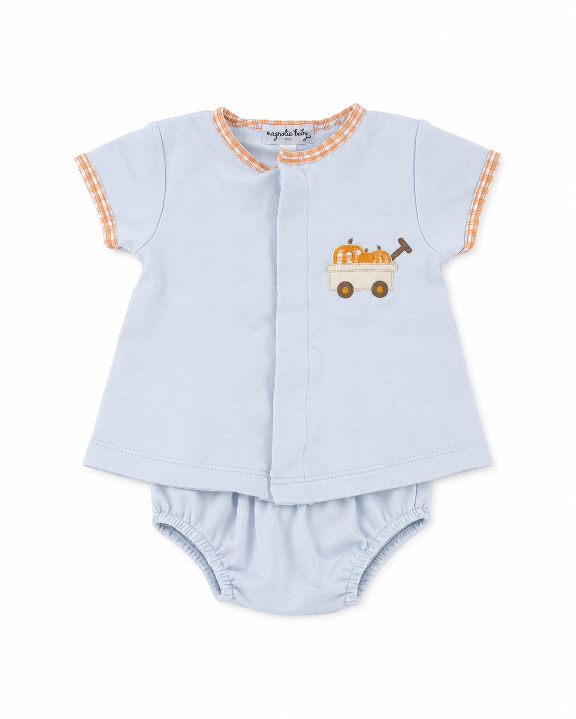 6M Magnolia Baby Pumpkin Diaper Set