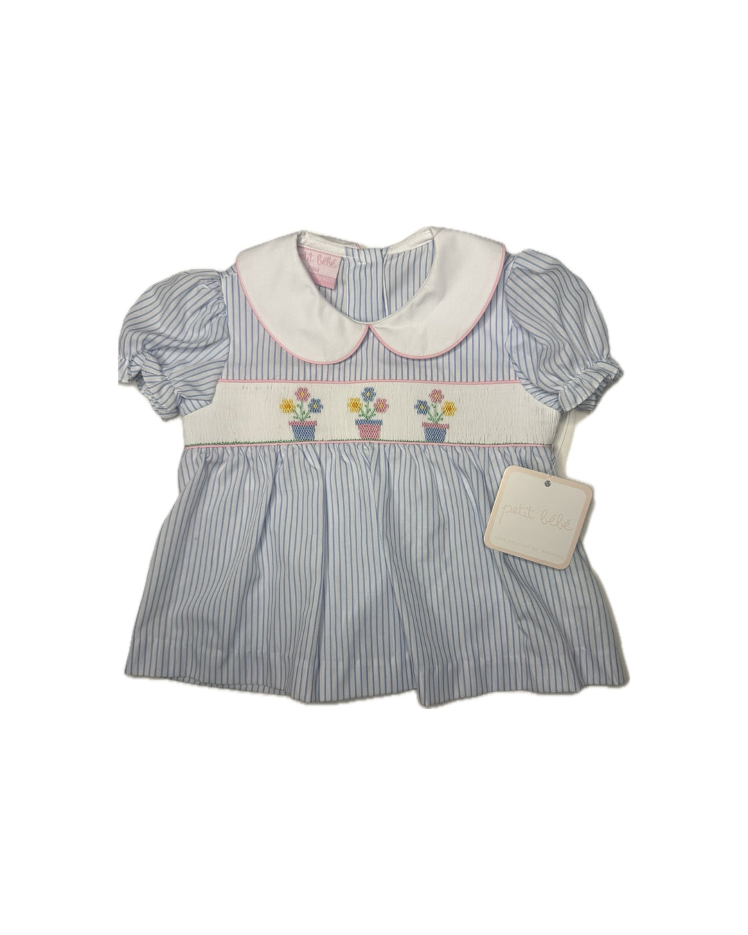 24M Petit Bebe Flower Pots Smocked Top