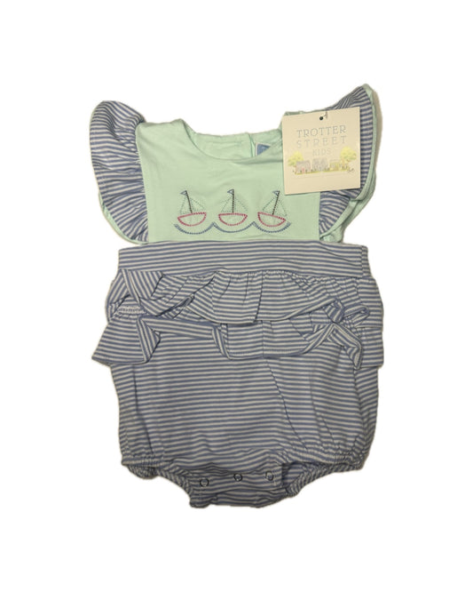 Trotter Street Sailboat Flutter Knit Bubble