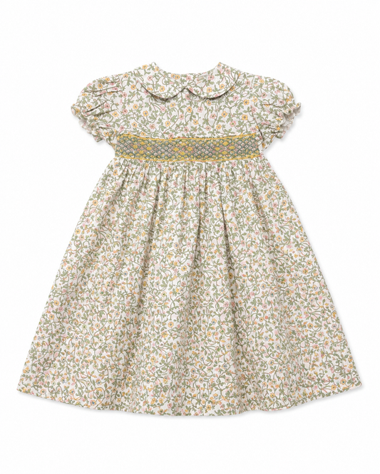 Clementina Fall Floral Smocked Dress
