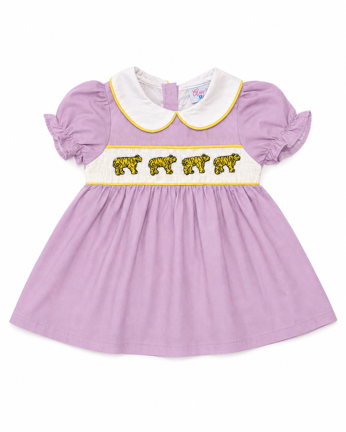 3M Ann Reeves Smocked LSU Tiger Dress