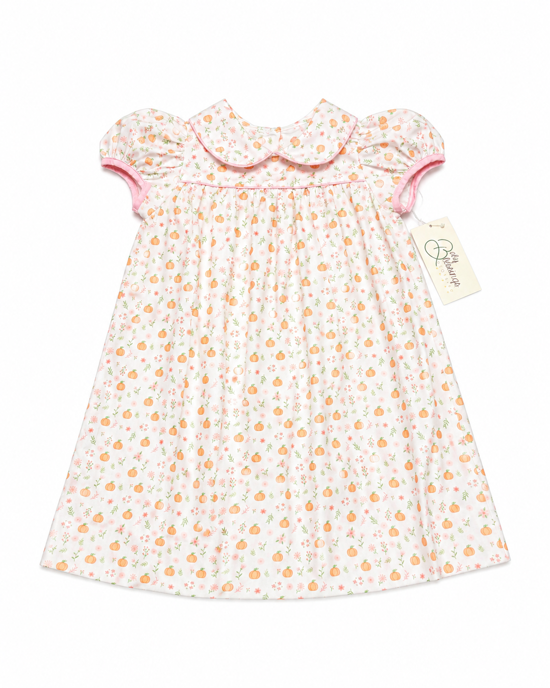 3T Baby Blessings Pink Floral Pumpkin Dress