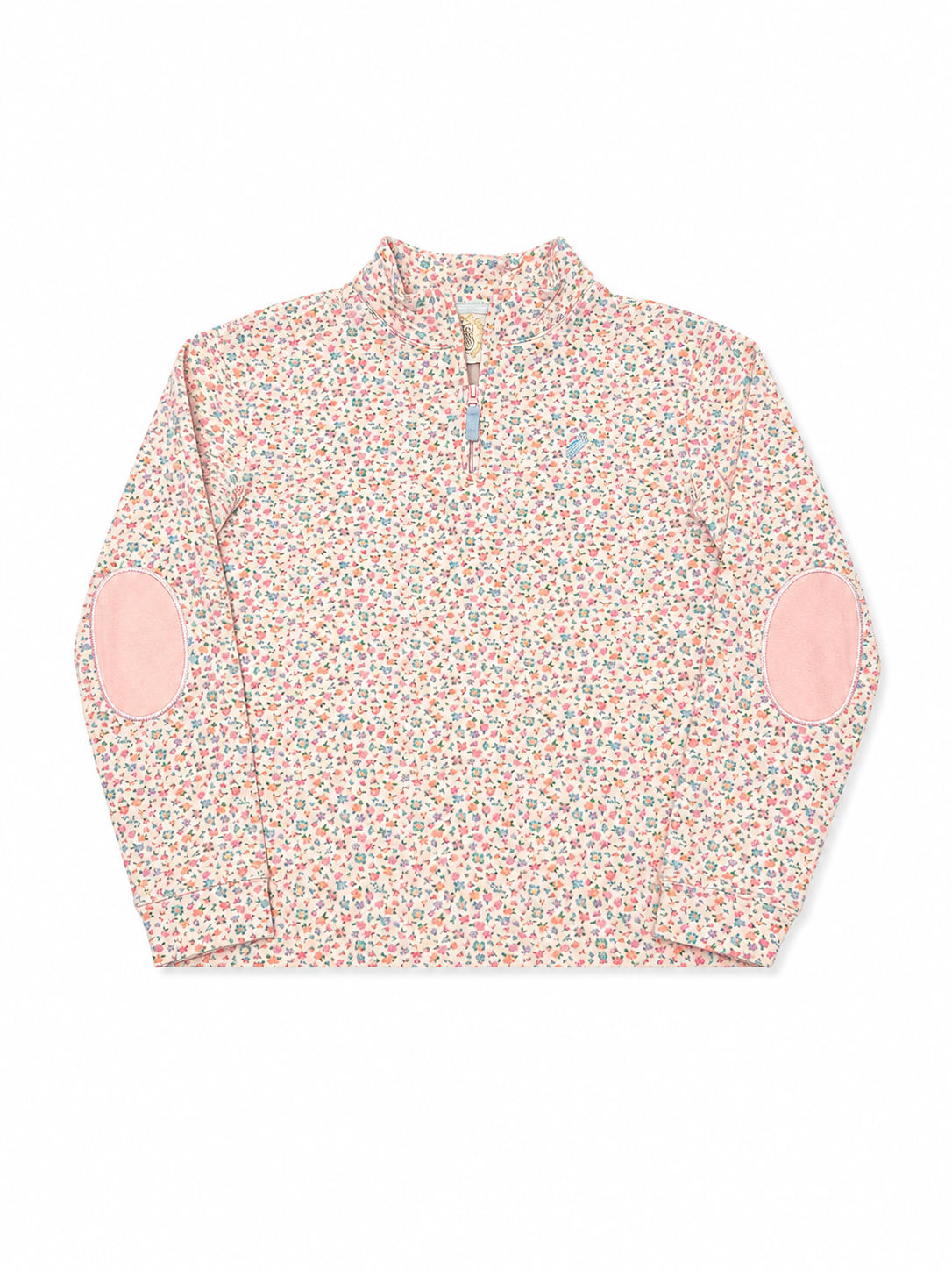 12 TBBC Canter Collar Half-Zip pullover with a floral print