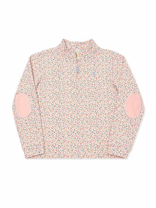 12 TBBC Canter Collar Half-Zip pullover with a floral print