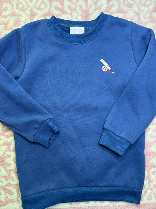 5 Stitch Fish Baseball Crewneck Sweatshirt