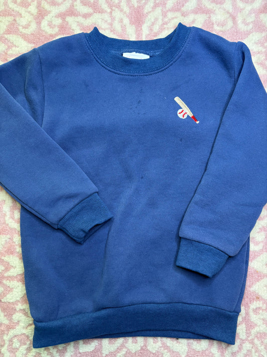 3T Stitch Fish Baseball Crewneck Sweatshirt