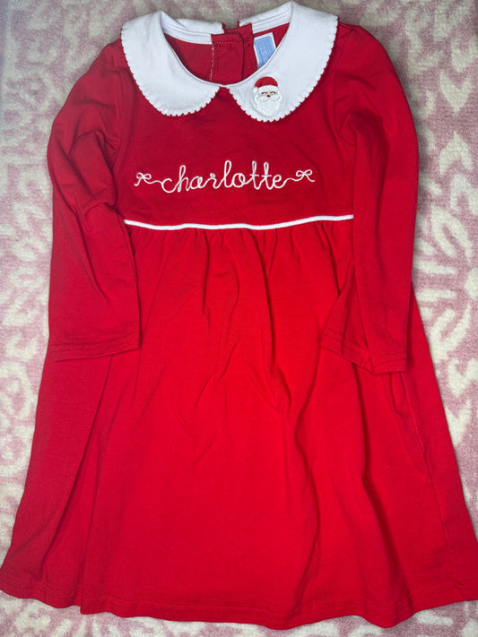 2T Trotter Street “Charlotte” Monogrammed Santa Dress