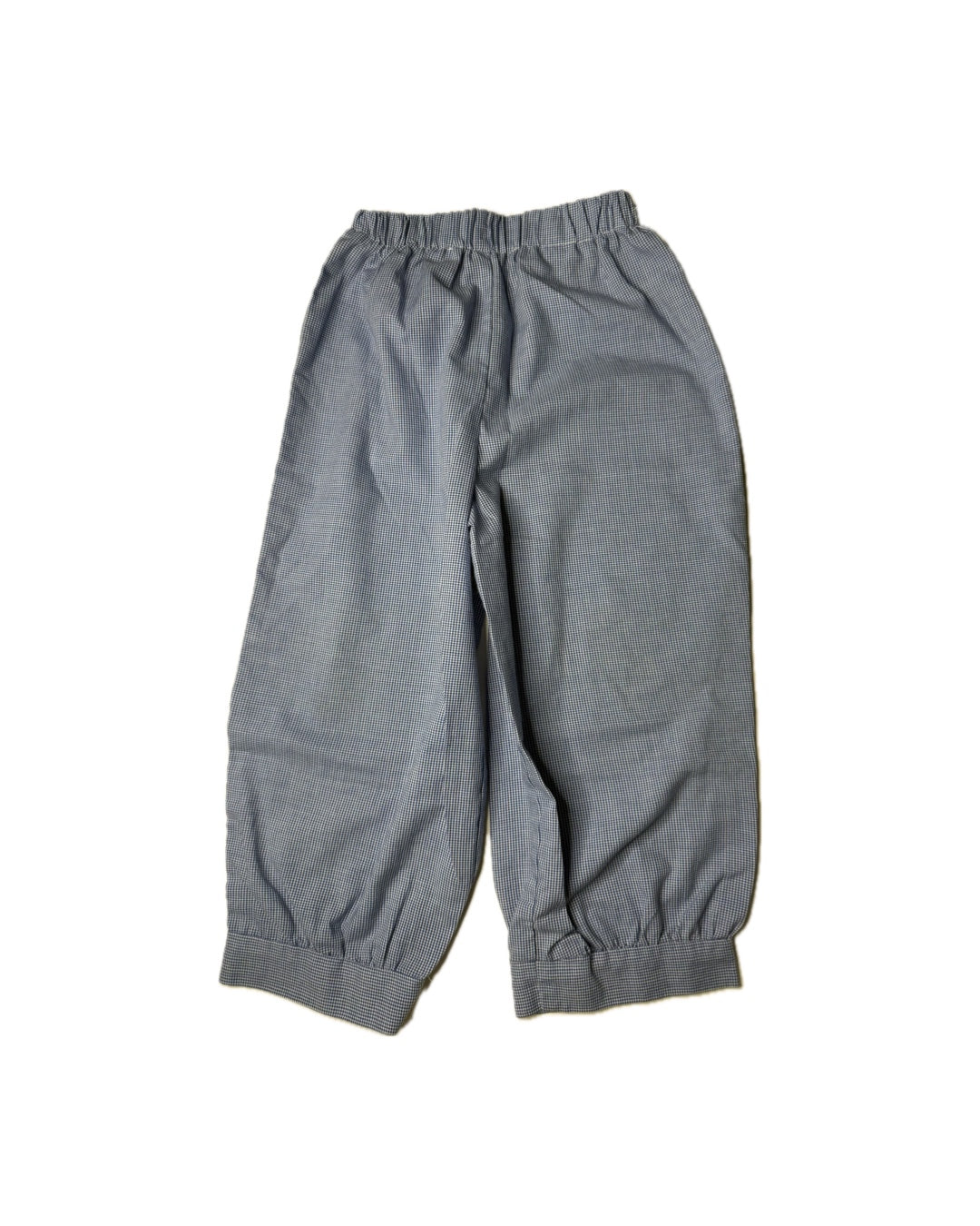 Gray gingham boys’ elastic waist pants, gently used children’s clothing