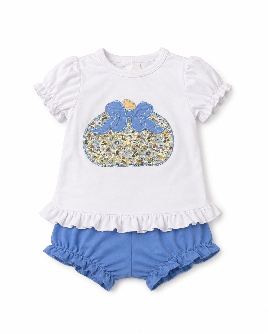 3T Nora James Liberty of London Bow Floral Pumpkin Bloomer Set