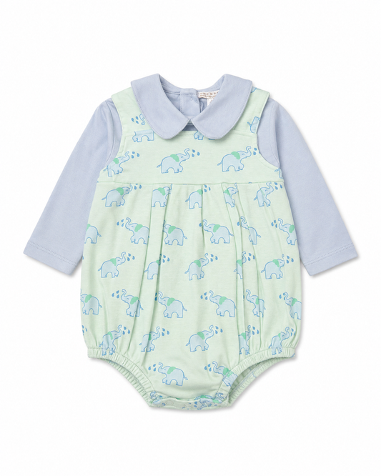 0/6M TBBC Branham Bubble Ebullient Elephant Peter Pan Collar Shirt Set