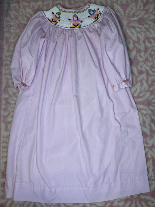 2T Remember Nguyen Ice Skating Penguins Smocked Dress