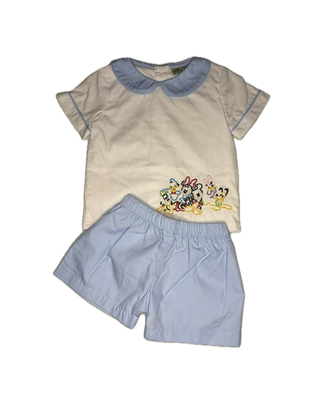 12M Southern Darlin Smocks Mickey & Friends Short Set
