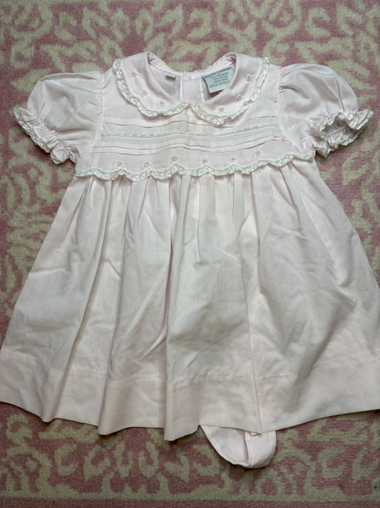 9M Friedknit Creations Pink Lace Dress
